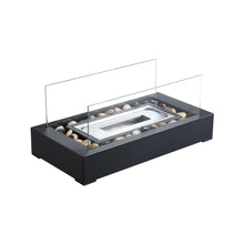 Load image into Gallery viewer, Electric Fireplace Glass Burning LED Flame Stove Fire Heater Tabletop Fire Pit
