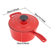 Load image into Gallery viewer, Enameled Cast Iron Saucepan with Lid
