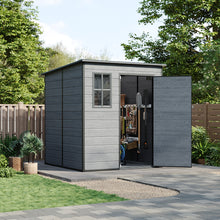 Load image into Gallery viewer, 6 x 6FT Outdoor Plastic Garden Storage Shed
