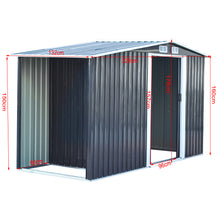 Load image into Gallery viewer, Garden Metal Storage Shed with Log Storage
