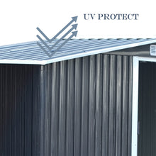Load image into Gallery viewer, Garden Metal Storage Shed with Log Storage
