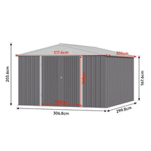 Load image into Gallery viewer, Outdoor Metal Storage Shed with Lockable Door
