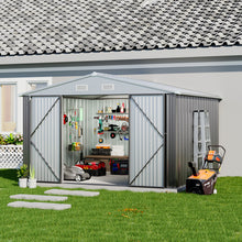 Load image into Gallery viewer, Outdoor Metal Storage Shed with Lockable Door
