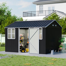 Load image into Gallery viewer, 12x10FT Metal Apex Roof Garden Tool Shed
