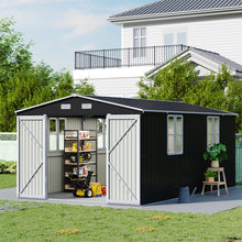 Load image into Gallery viewer, 10x16FT Outdoor Metal Apex Roof Storage Shed
