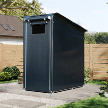 Load image into Gallery viewer, Dark Grey Flat Roof Storage Shelter
