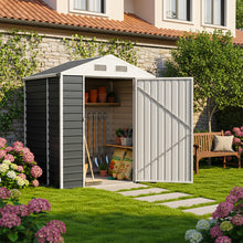 Load image into Gallery viewer, 6x4 FT Metal Apex Roof Garden Tool Storage Shed
