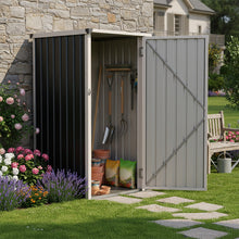 Load image into Gallery viewer, 3x3 FT Metal Pent Roof Garden Tool Storage Shed
