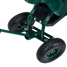 Load image into Gallery viewer, Rolling Garden Cart with Seat and Tool Tray
