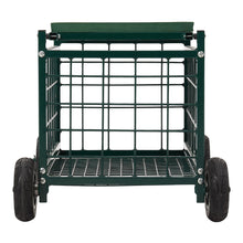Load image into Gallery viewer, Rolling Garden Work Seat Cart with Storage
