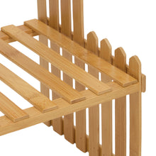 Load image into Gallery viewer, Adjustable Bamboo Plant Stand Shelf
