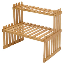 Load image into Gallery viewer, Adjustable Bamboo Plant Stand Shelf
