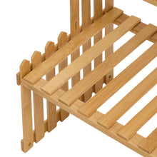 Load image into Gallery viewer, Adjustable Bamboo Plant Stand Shelf

