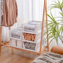 Load image into Gallery viewer, Set of 4 Stackable PP Pull-Out Wardrobe Organiser Drawers

