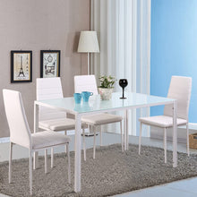 Load image into Gallery viewer, Stylish Tempered Glass Dining Table and Chair Set Living and Home 
