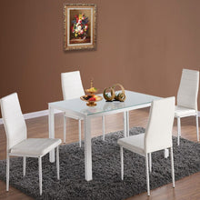 Load image into Gallery viewer, Stylish Tempered Glass Dining Table and Chair Set Living and Home 
