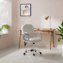 Load image into Gallery viewer, Faux Leather Chesterfield Office Chair with Chrome Base Office Chair Living and Home 

