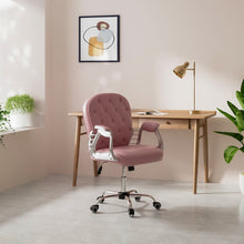 Load image into Gallery viewer, Faux Leather Chesterfield Office Chair with Chrome Base Office Chair Living and Home 
