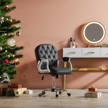 Load image into Gallery viewer, Faux Leather Chesterfield Office Chair with Chrome Base Office Chair Living and Home 
