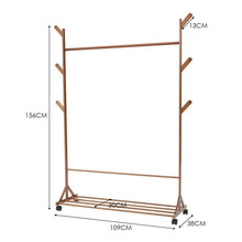 Load image into Gallery viewer, Bamboo Garment Hat Rack with Wheels Living and Home 
