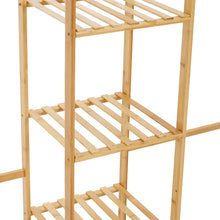 Load image into Gallery viewer, Wooden Clothes Rack with Side Hooks
