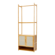 Load image into Gallery viewer, Freestanding Wooden Clothes Rack with Cabinet
