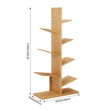 Load image into Gallery viewer, 7-Tier Wooden Tree Bookshelf
