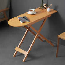 Load image into Gallery viewer, Foldable Small Wooden End Table
