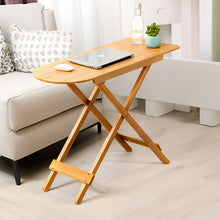 Load image into Gallery viewer, Foldable Small Wooden End Table
