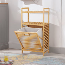 Load image into Gallery viewer, Freestanding Bamboo Laundry Hamper
