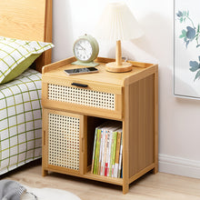 Load image into Gallery viewer, Wooden Nightstand Storage Cabinet
