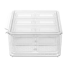 Load image into Gallery viewer, Set of 10 Stackable Clear Fridge Organisers Storage Boxes
