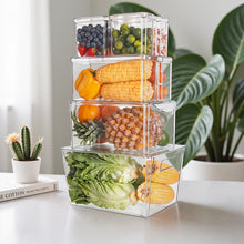 Load image into Gallery viewer, Stackable Clear Fridge Organisers Storage Boxes
