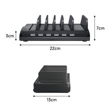Load image into Gallery viewer, 60W 6-Port USB Charging Station for All Devices with 6 Cables
