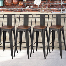 Load image into Gallery viewer, Set of 2/4 Metal Wooden High Bar Stools for Kitchen Bar Stools Living and Home 
