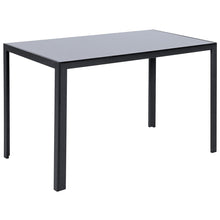 Load image into Gallery viewer, Modern Black Rectangular Glass Dining Table for 6 Seats Dining Tables Living and Home 

