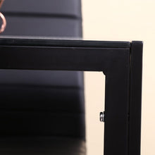 Load image into Gallery viewer, Modern Black Rectangular Glass Dining Table for 6 Seats Dining Tables Living and Home 
