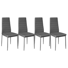 Load image into Gallery viewer, Set of 4 Leather Upholstered Dining Chairs with Metal Legs Dining Chairs Living and Home 

