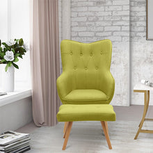 Load image into Gallery viewer, Soft Velvet Wingback Lounge Chair and Footstool Wingback Chairs Living and Home 
