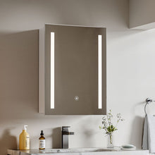 Load image into Gallery viewer, 60cm Height Modern LED Illuminated Bathroom Mirror Cabinet with Socket Bathroom Mirror Cabinets Living and Home 
