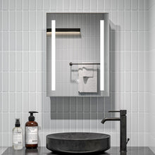 Load image into Gallery viewer, Rectangle LED Illuminated Bathroom Mirror Cabinet (23.62Inch) Bathroom Mirror Cabinets Living and Home 
