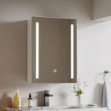 Load image into Gallery viewer, 70cm Height Modern LED Illuminated Bathroom Mirror Cabinet with Socket Bathroom Mirror Cabinets Living and Home 
