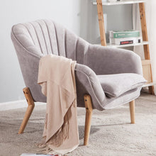 Load image into Gallery viewer, 75cm Height Armchair Brushed Tub Chair Faux Wool Barrel Accent Tub Chairs Living and Home 
