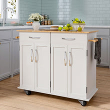 Load image into Gallery viewer, 3ft Wooden Large Catering Trolley Cart Kitchen Cabinet with Drawer Kitchen Trolleys Living and Home 
