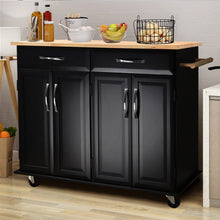Load image into Gallery viewer, 3ft Wooden Large Catering Trolley Cart Kitchen Cabinet with Drawer Kitchen Trolleys Living and Home 
