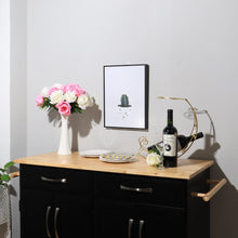 Load image into Gallery viewer, 3ft Wooden Large Catering Trolley Cart Kitchen Cabinet with Drawer Kitchen Trolleys Living and Home 
