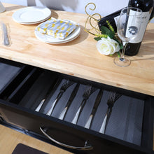 Load image into Gallery viewer, 3ft Wooden Large Catering Trolley Cart Kitchen Cabinet with Drawer Kitchen Trolleys Living and Home 
