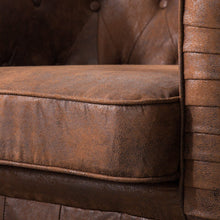 Load image into Gallery viewer, 110cm Wide Retro Faux Leather Chesterfield Rolled Chair Chesterfield Chairs Living and Home 

