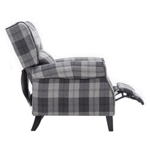Load image into Gallery viewer, Tartan Upholstered Push Back Recliner Armchair Recliners Living and Home 
