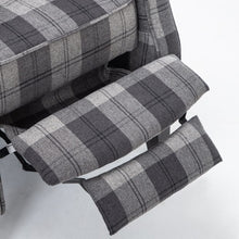 Load image into Gallery viewer, Tartan Upholstered Push Back Recliner Armchair Recliners Living and Home 
